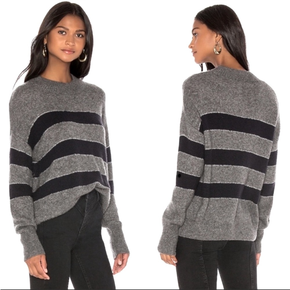 Rails / Ellise Charcoal Stripe Sweater - image 1